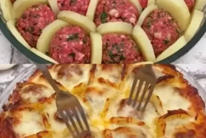 Thumbnail for Potatoes with Meatballs And Cheese