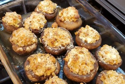 Thumbnail for Savory Crab Stuffed Mushrooms