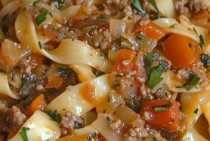 Thumbnail for Italian Drunken Noodles Recipe