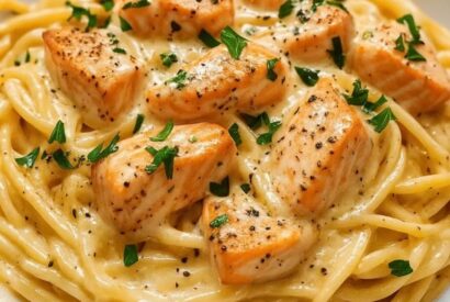 Thumbnail for Creamy Garlic Salmon Pasta