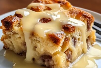 Thumbnail for Grandma’s Old Fashioned Bread Pudding with Vanilla Sauce