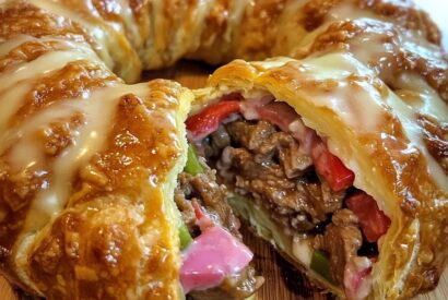 Thumbnail for Philly Cheesesteak Crescent Ring Recipe