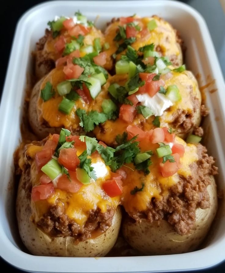 Thumbnail for Taco Loaded Baked Potatoes – The Ultimate Comfort Food Mashup